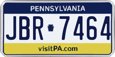 PA license plate JBR7464