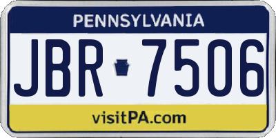 PA license plate JBR7506