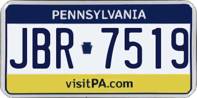 PA license plate JBR7519