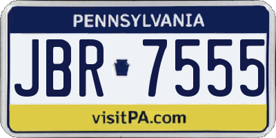 PA license plate JBR7555
