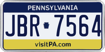 PA license plate JBR7564