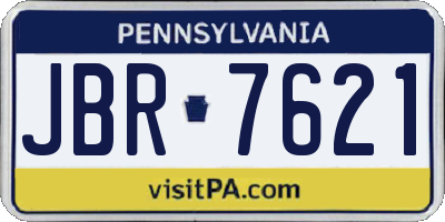 PA license plate JBR7621