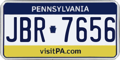 PA license plate JBR7656