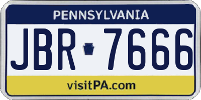 PA license plate JBR7666