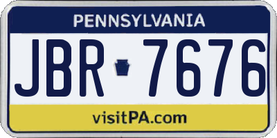 PA license plate JBR7676