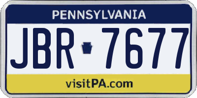 PA license plate JBR7677