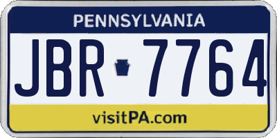 PA license plate JBR7764