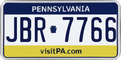 PA license plate JBR7766