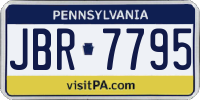 PA license plate JBR7795