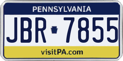 PA license plate JBR7855