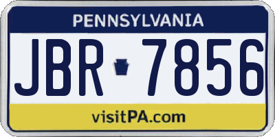 PA license plate JBR7856