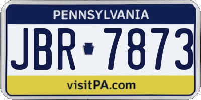 PA license plate JBR7873
