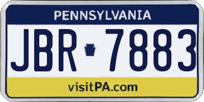PA license plate JBR7883