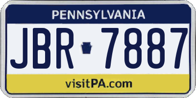 PA license plate JBR7887
