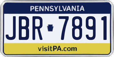 PA license plate JBR7891