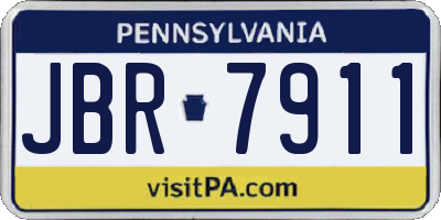 PA license plate JBR7911