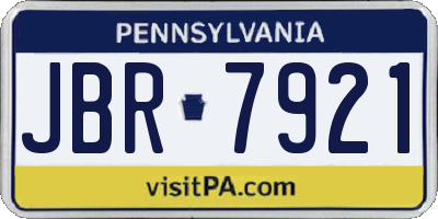 PA license plate JBR7921