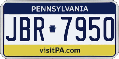 PA license plate JBR7950