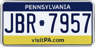 PA license plate JBR7957