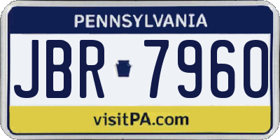 PA license plate JBR7960