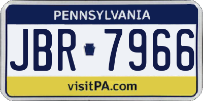 PA license plate JBR7966