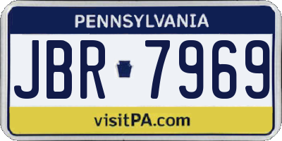 PA license plate JBR7969