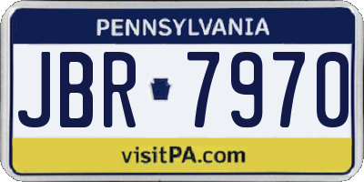 PA license plate JBR7970