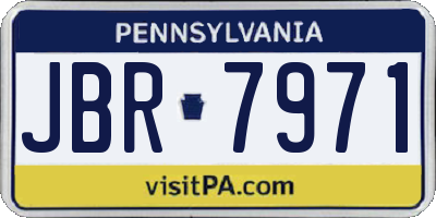 PA license plate JBR7971