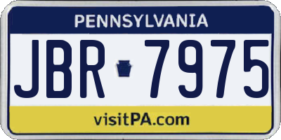 PA license plate JBR7975