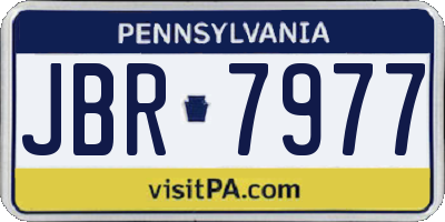 PA license plate JBR7977