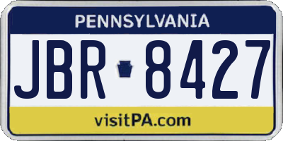 PA license plate JBR8427