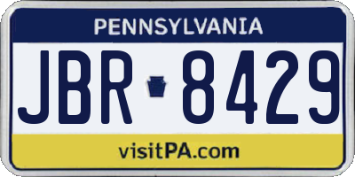 PA license plate JBR8429