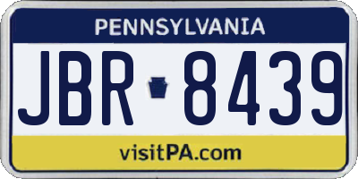 PA license plate JBR8439