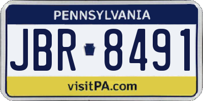 PA license plate JBR8491