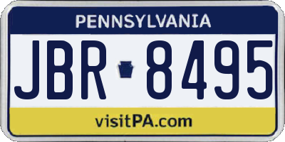 PA license plate JBR8495