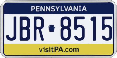 PA license plate JBR8515