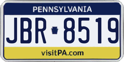 PA license plate JBR8519