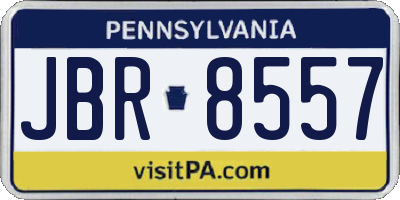 PA license plate JBR8557
