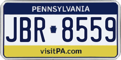 PA license plate JBR8559
