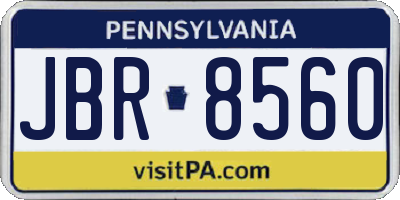 PA license plate JBR8560