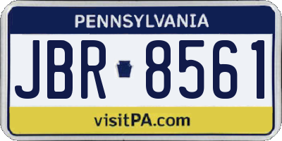 PA license plate JBR8561