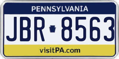 PA license plate JBR8563
