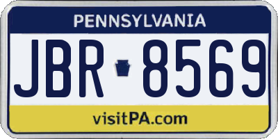 PA license plate JBR8569