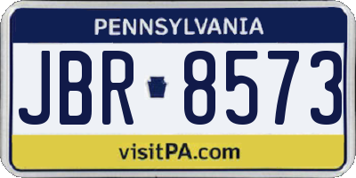 PA license plate JBR8573
