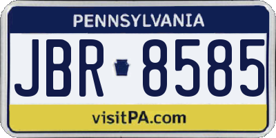PA license plate JBR8585