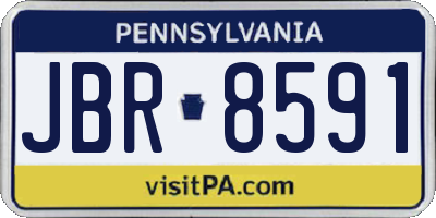 PA license plate JBR8591