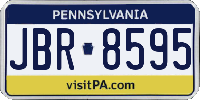 PA license plate JBR8595