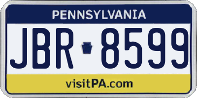 PA license plate JBR8599