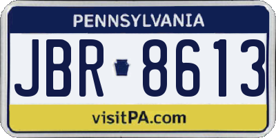 PA license plate JBR8613