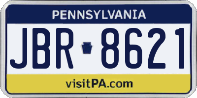 PA license plate JBR8621